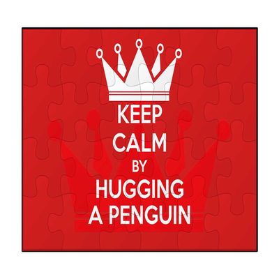 Makoroni - Keep Calm by Hugging A Penguin - Jigsaw Puzzle 30 pcs, DesR2