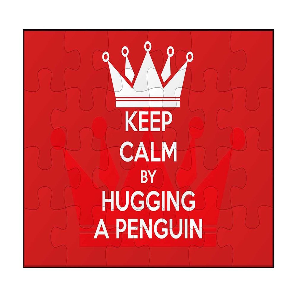 Makoroni - Keep Calm by Hugging A Penguin - Jigsaw Puzzle 30 pcs, DesR2
