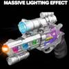 ArtCreativity Light Up Space Blaster Toy Gun for Kids, Super Ray Gun Blaster with Colorful Flashing LEDs and Sound, 9 Inch Hand Pistol with Batteries Included, Really Cool Play Gun for Boys and Girls view 3