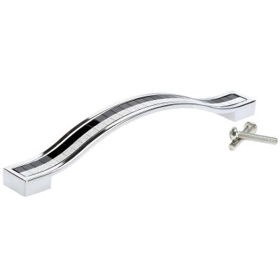 YUNSI Creative Handles 1pc 96/128/160mm Furniture Handle Diamond Crystal Alloy Cabinet Handle and Knob Cupboard Kitchen Wardrobe Drawer Pull Handle Hardware Handle (Color : Black 128mm)