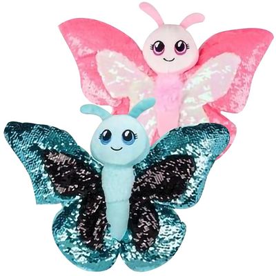 ArtCreativity Sequin Butterfly Toys, Set of 2, Plush Butterfly Toy with Color Changing Sequins, Cute Nursery Dcor, Birthday Gift, Party Decorations, Fidget Toys for Kids, Stress Relief for Children
