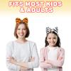 ArtCreativity Plush Tiger Ears, Set of 12, White and Orange, Hairband, Party Favors, Zoo Birthday Party Supplies, Animal Party Photo Booth Props, Tiger Costume Accessories for Kids view 4