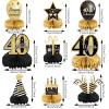 9 Pieces 40th Birthday Decoration 40 th Birthday Centerpieces for Tables Decorations Cheers to 40 Years Honeycomb Table Topper for Men and Women Forty Years Party Decor Supplies view 2