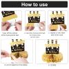9 Pieces 40th Birthday Decoration 40 th Birthday Centerpieces for Tables Decorations Cheers to 40 Years Honeycomb Table Topper for Men and Women Forty Years Party Decor Supplies view 4