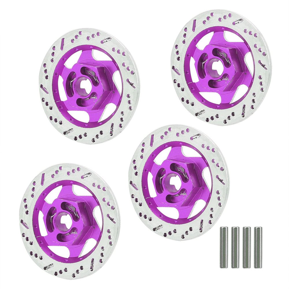 4PCS RC Universal Brake Disc Aluminum RC Car Brake Disc Metal Hex Adapter for 1/10 Remote Control Car Model Car()