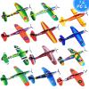 8" Airplane Toy,12 Different Designs Planes Toys For Boys,Foam Glider Planes Toys,Birthday Favors Lightweight Paper Airplanes,Individually Packed Outdoor Flying Toys,Party Favors For kids 8-12(12 PCS) view 1
