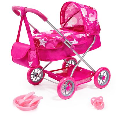 Bayer: Pram Smarty Set 6 in 1 - Modern Doll Stroller with Accessories for Dolls Up to 18 inches