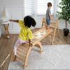 Avenlur Hazel 5-in-1 Indoor Climbing Gym - Waldorf and Montessori Climbing Set with Triangle Ladder, Climbing Ramp, Arch Climber, Rocker, and Slide - Montessori Toys for Children 18mo to 7yr (Natural) view 1