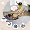 Avenlur Hazel 5-in-1 Indoor Climbing Gym - Waldorf and Montessori Climbing Set with Triangle Ladder, Climbing Ramp, Arch Climber, Rocker, and Slide - Montessori Toys for Children 18mo to 7yr (Natural) view 3