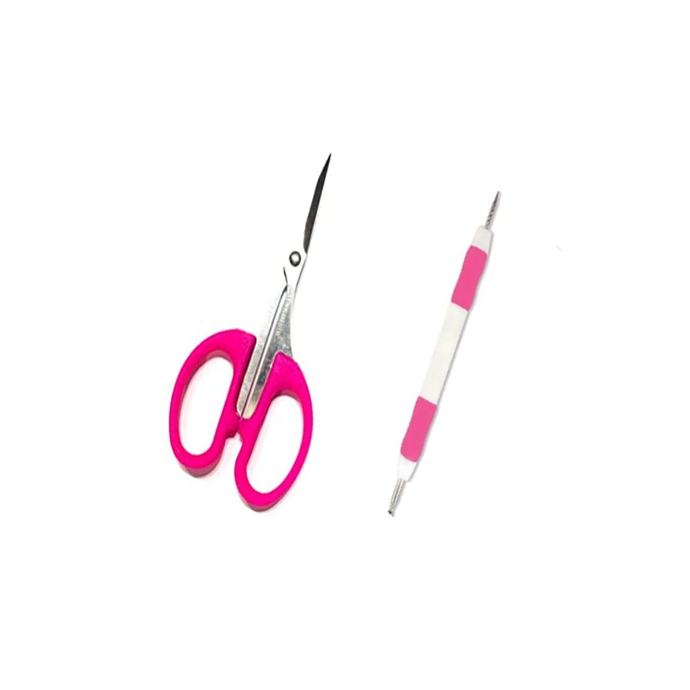EBK Craft Sewing DIY Pink Detailing Scissors and Pink and White Embossing Stylus Tool Great for Projects