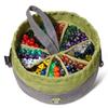 CardKingPro Monstrous - Dice Bag with 8 Pockets - Gray/Green - Huge Capacity 500+ Dice - Great for Dice Hoarders view 1