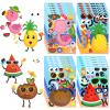 24PCS Hawaii Make a face Sticker Sheets, Make Your Own Pineapple Flamingo Stickers, 24pcs Tropical Luau Craft Project for Kids, Summer Beach Mix and Match Stickers, Hawaiian Party Favors for Boy Girls view 1