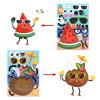 24PCS Hawaii Make a face Sticker Sheets, Make Your Own Pineapple Flamingo Stickers, 24pcs Tropical Luau Craft Project for Kids, Summer Beach Mix and Match Stickers, Hawaiian Party Favors for Boy Girls view 3