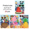 24PCS Hawaii Make a face Sticker Sheets, Make Your Own Pineapple Flamingo Stickers, 24pcs Tropical Luau Craft Project for Kids, Summer Beach Mix and Match Stickers, Hawaiian Party Favors for Boy Girls view 4