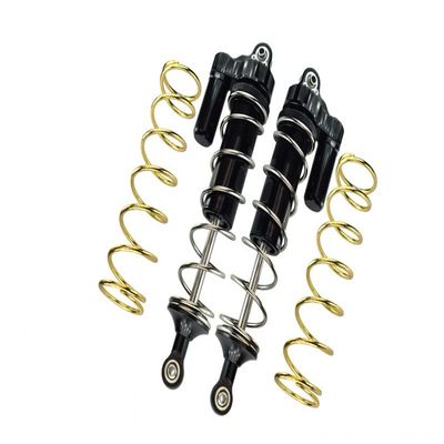 Aluminum Front L-Shape Piggy Back Spring Dampers 177mm For Arrma 1:5 KRATON 8S BLX-ARA110002 / KRATON EXB Roller-ARA5208-4Pc Set Black