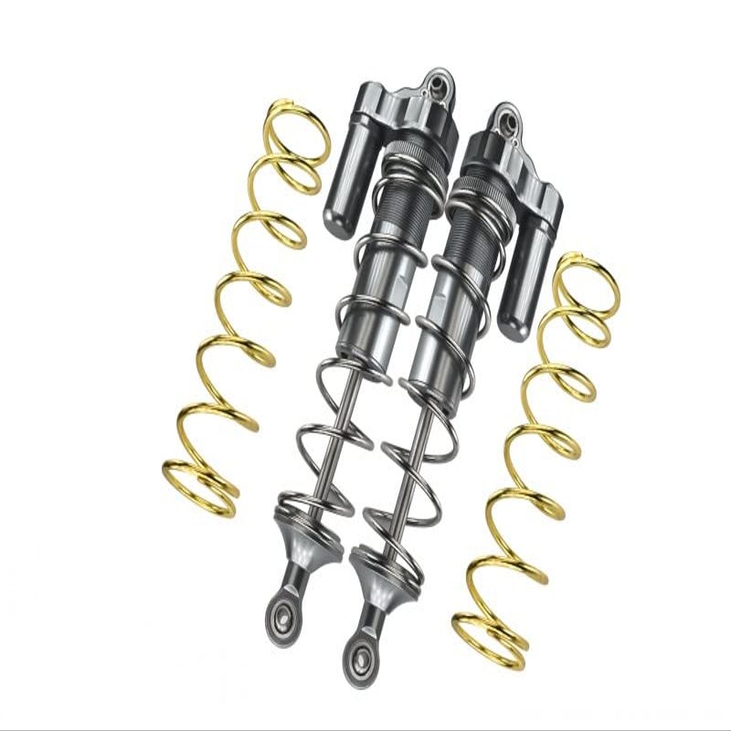 Aluminum Front L-Shape Piggy Back Spring Dampers 177mm for Arrma 1:5 KRATON 8S BLX-ARA110002 / KRATON EXB Roller-ARA5208-4Pc Set Silver