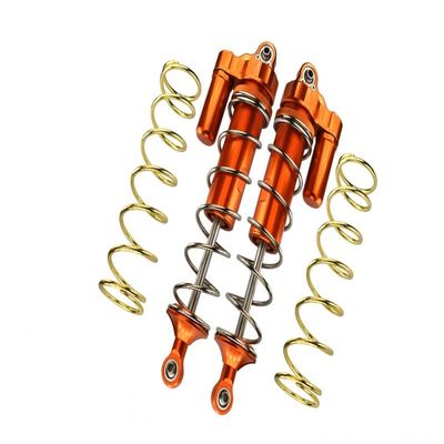 Aluminum Front L-Shape Piggy Back Spring Dampers 177mm For Arrma 1:5 KRATON 8S BLX-ARA110002 / KRATON EXB Roller-ARA5208-4Pc Set Orange