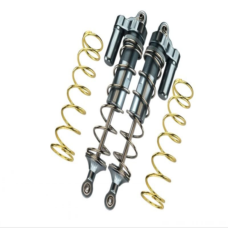 Aluminum Rear L-Shape Piggy Back Spring Dampers 187mm For Arrma 1:5 KRATON 8S BLX/OUTCAST 8S BLX/KRATON EXB Roller - 4Pc Set Gray Silver