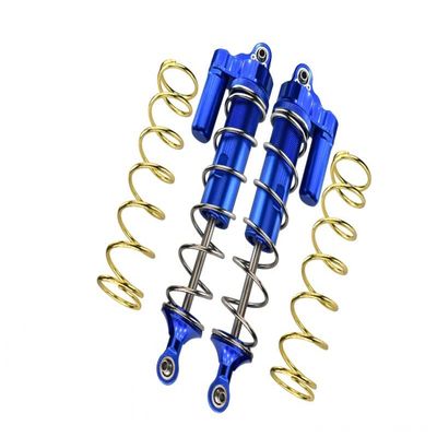 Aluminum Front L-Shape Piggy Back Spring Dampers 177mm For Arrma 1:5 KRATON 8S BLX-ARA110002 / KRATON EXB Roller-ARA5208-4Pc Set Blue