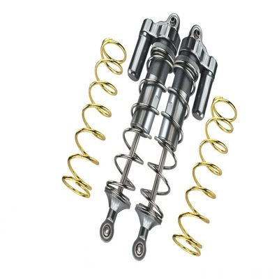 Aluminum Rear L-Shape Piggy Back Spring Dampers 187mm For Arrma 1:5 KRATON 8S BLX/OUTCAST 8S BLX/KRATON EXB Roller - 4Pc Set Silver