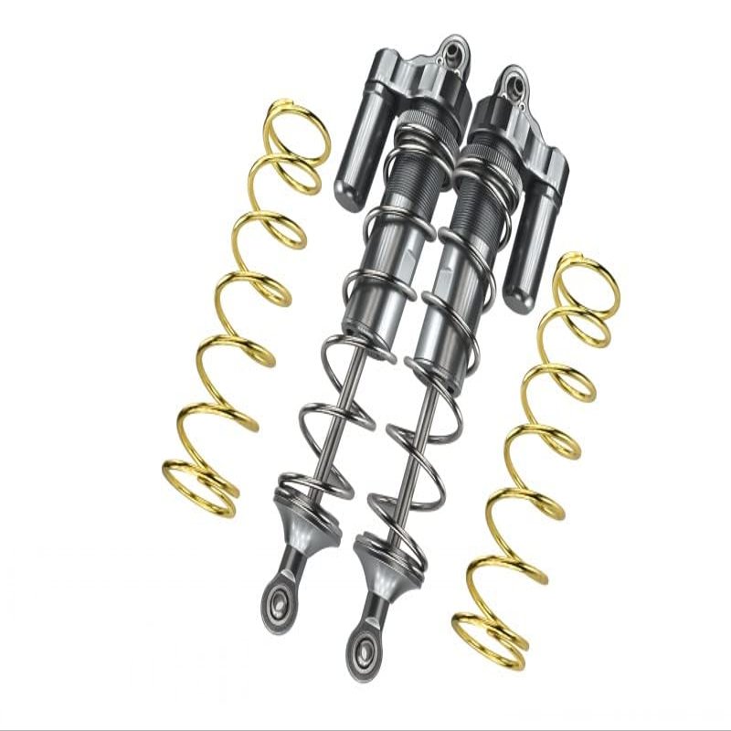 Aluminum Rear L-Shape Piggy Back Spring Dampers 187mm For Arrma 1:5 KRATON 8S BLX/OUTCAST 8S BLX/KRATON EXB Roller - 4Pc Set Silver