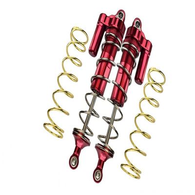 Aluminum Rear L-Shape Piggy Back Spring Dampers 187mm For Arrma 1:5 KRATON 8S BLX/OUTCAST 8S BLX/KRATON EXB Roller - 4Pc Set Red