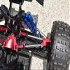 Aluminum Rear L-Shape Piggy Back Spring Dampers 187mm For Arrma 1:5 KRATON 8S BLX/OUTCAST 8S BLX/KRATON EXB Roller - 4Pc Set Red view 4