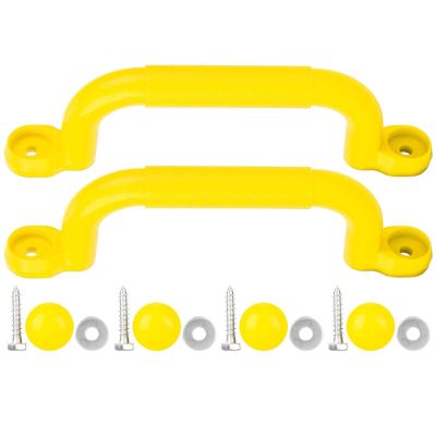 Alomejor Playground Handle, Safety Plastic Yellow Grab Handle, Plastic for Children Parents in Play Houses Backyard playgrounds