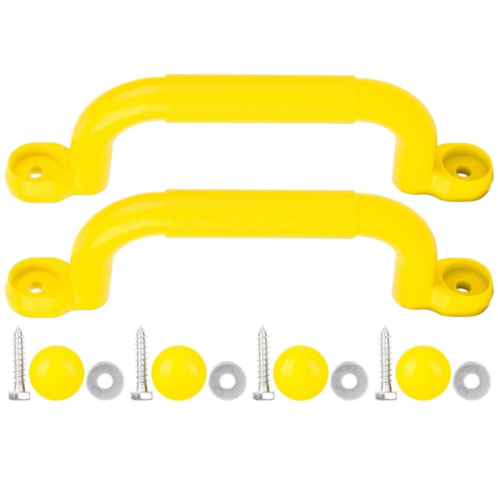 Alomejor Playground Handle, Safety Plastic Yellow Grab Handle, Plastic for Children Parents in Play Houses Backyard playgrounds