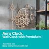 UGEARS Aero Clock Wooden 3D Puzzles for Adults - Mechanical Wooden Model Kits for Adults to Build, Wall Clock 3D Puzzle with Pendulum Model Kit, DIY Miniature Kit Crafts Gift for Christmas view 2