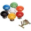 YUNSI Creative Handles 1pc Round Cabinet Knobs Ceramic Furniture Handles Door Drawer Cupboard Wardrobe Pull Handle Furniture Home Kitchen Accessories Hardware Handle (Color : Green) view 4