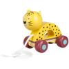 Orange Tree Toys: Pull Along: Leopard - Wooden Toy, Colorful Wheeled Character, Push-Pull, Encourage First Steps, FSC Certified, Toddler & Kids Age 1+ view 1