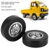 RC Drift Tire, RC Tire for D12 Metal RC Drift Tire Aluminum Alloy 2 Screws 2 Colors of Tires for RC Truck(Silver) view 2