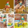 Hape Pony Ranch Barn Stable Club Playset Doll House with 2 Levels and Easy Carry Handle for Kids Ages 3 Years and Up view 3