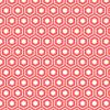 Itsy Bitsy Mini - Red Retro Hexagon Tile - Dollhouse Wallpaper 1:12 Scale - Peel and Stick 12 inches x 18 inches Self-Adhesive view 1