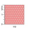 Itsy Bitsy Mini - Red Retro Hexagon Tile - Dollhouse Wallpaper 1:12 Scale - Peel and Stick 12 inches x 18 inches Self-Adhesive view 3