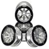 NHX RC 2.2'' Aluminum Beadlock Crawler Wheels Rims 8 Spoke : Silver/Black 4pcs view 1