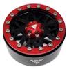NHX RC 1.9" Aluminum Beadlock Crawler Wheels Rims - Black/Red 4pcs view 3