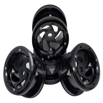 NHX RC 2.2'' Aluminum Beadlock Crawler Wheels Rims -Black 4pcs/Set