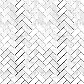 Itsy Bitsy Mini - Carrara Marble Herringbone Tile - Dollhouse Wallpaper 1:12 Scale - Peel and Stick 12 inches x 18 inches Self-Adhesive