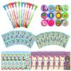 TINYMILLS Llama & Alpaca Birthday Party Favor Set -12 Llama Pencils, 12 Stampers, 12 Sticker Sheets & 12 Notepads Llama Party Supplies, Classroom Rewards, Goodie Bag Fillers & Piata Stuffers for Kids view 1