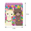 TINYMILLS Llama & Alpaca Birthday Party Favor Set -12 Llama Pencils, 12 Stampers, 12 Sticker Sheets & 12 Notepads Llama Party Supplies, Classroom Rewards, Goodie Bag Fillers & Piata Stuffers for Kids view 4