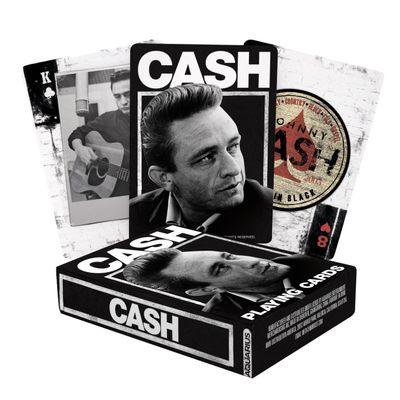 Aquarius Johnny Cash Playing Cards - Johnny Cash Themed Deck of Cards for Your Favorite Card Games - Officially Licensed Johnny Cash Merchandise & Collectibles - Poker Size with Linen Finish