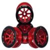 NHX RC 2.2'' Aluminum Beadlock Crawler Wheels Rims - 8-Spoke: Red/Black 4pcs/Set view 1
