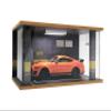 Display Case for 1/18 Diecast Cars,Acrylic Display Case for 1/12 Scale Toy Motorcyle with LED Lighting,D5-3 Open Side Grey view 2