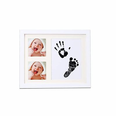 006 Baby Ink Hand and Footprint Kit  Handprint Picture Frame for Newborns, Photo Frame Decoration Imprint Handprint Footprint Photo Picture Newborn Baby Commemorative Photo Frame (Color : Red)