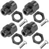 Vgoohobby Aluminum Alloy 12mm to 17mm Wheel Hex Drive Hub Adapter Conversion 15mm Offset Extension for 1/10 Off-Road RC Car Monster Truck (Titanium) view 3