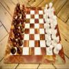 Vintage Marble Chess Set 12" (Brown (Base) & White) view 3