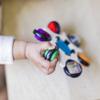 Baby Einstein Curiosity Clutch Fidget Sensory Toy and Pop It Rattle, BPA Free Infant Teether, Age 3 Months+, Multicolored view 4