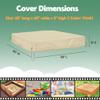 DUSTYPROTE 60-inch Sandbox Cover Square, 420D Heavy Duty Oxford Sand Box Lid, Waterproof & UV Resistant Outdoor Toy Pit Cover with Drawstrings and Buckle Straps, Khaki view 2